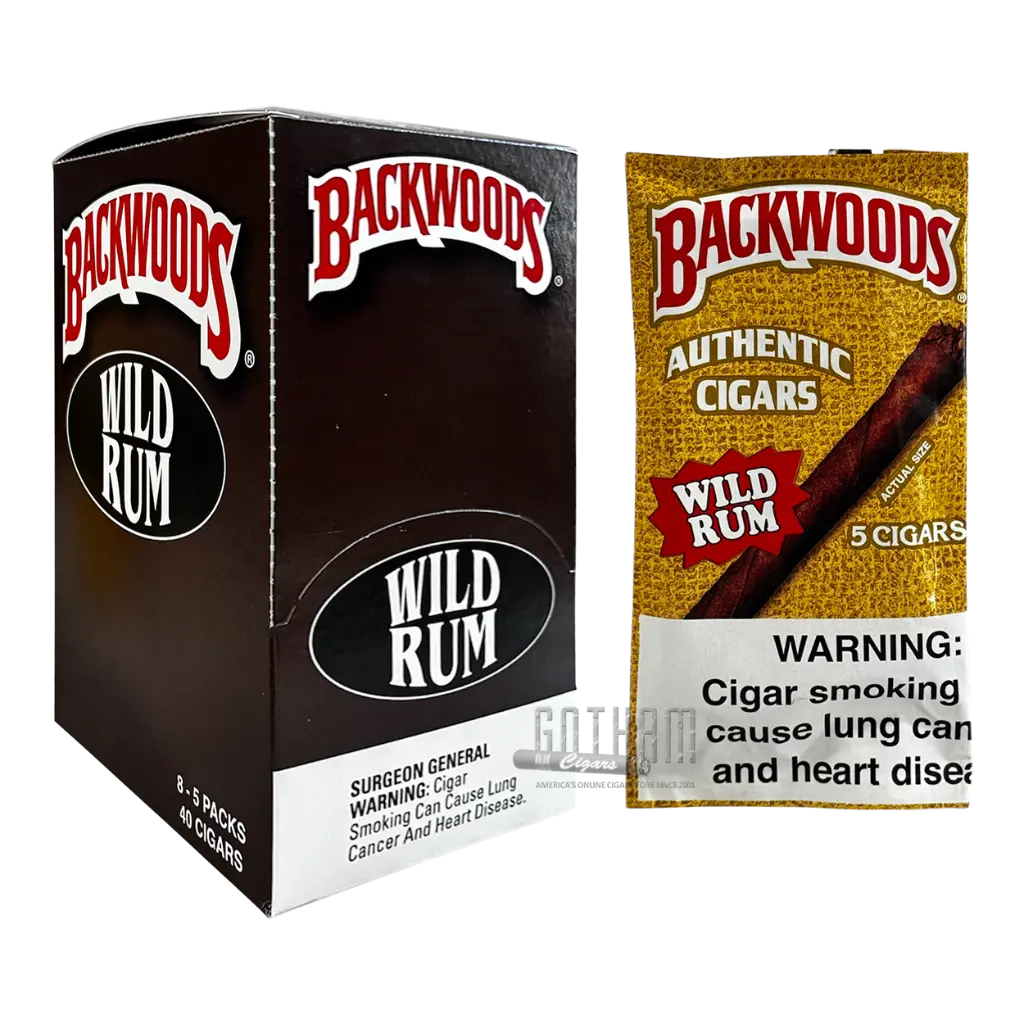 BACKWOODS WILD RUM CIGARS 8-5 PACKS 