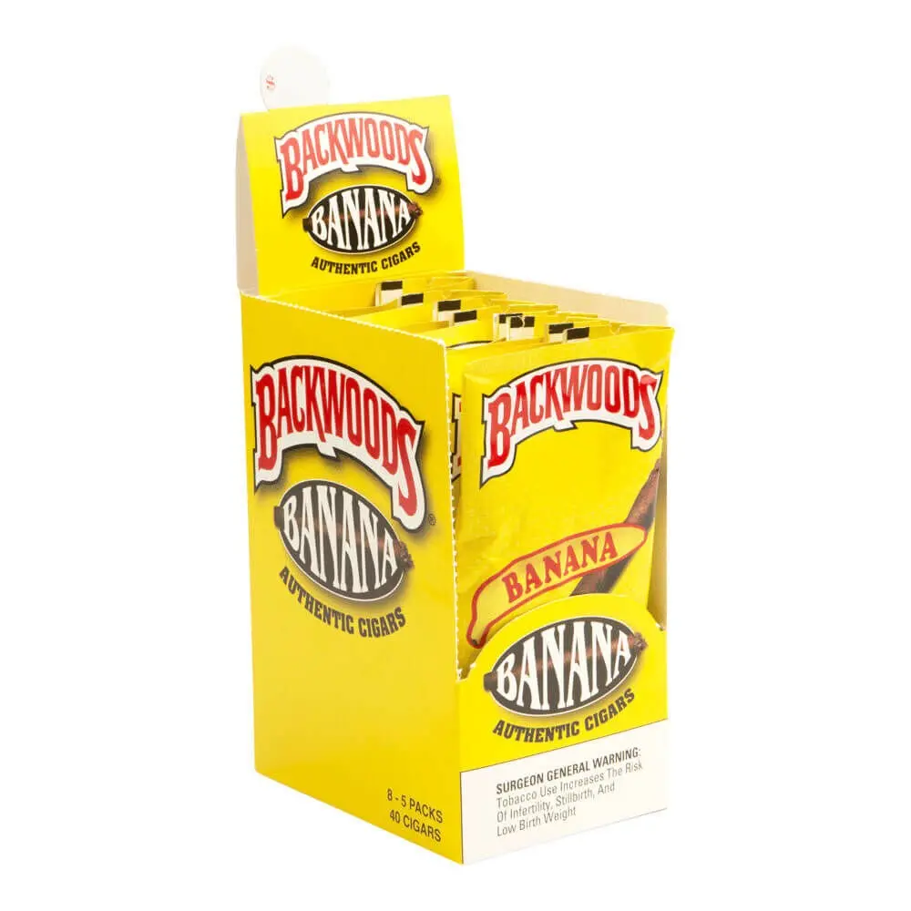 BACKWOODS BANANA AUTHENTIC CIGARS 8-5PACKS 