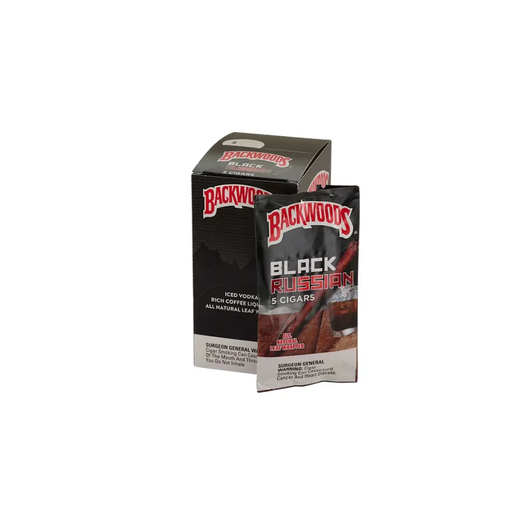 BACKWOODS BLACK RUSSIAN CIGARS 8-5PACKS 
