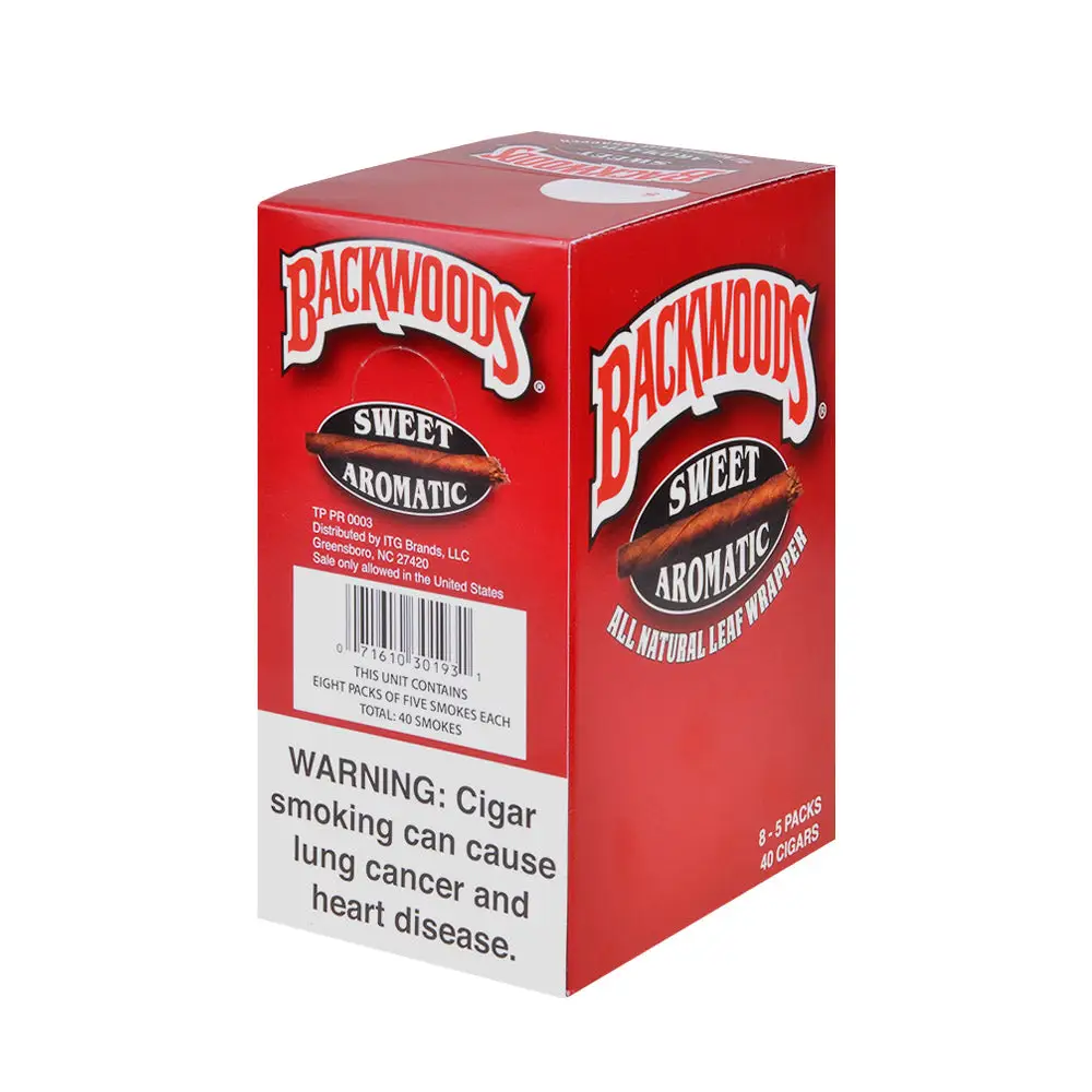 BACKWOODS SWEET AROMATIC CIGAR 8-5PACKS 