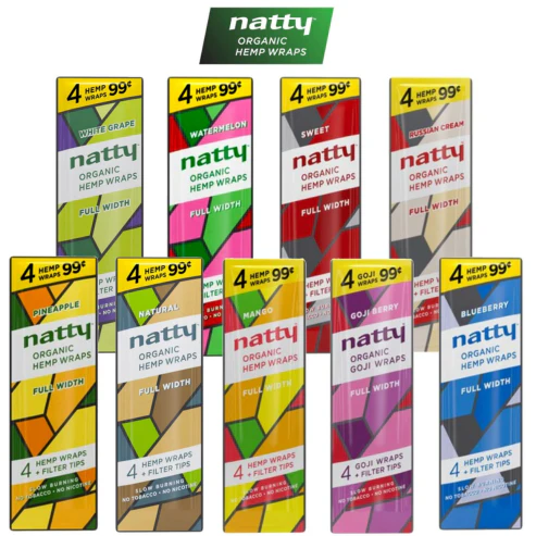 NATTY ORGANIC HEMP WRAPS 4 FOR 99C