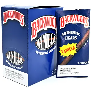 BACKWOODS VANILLA AUTHENTIC CIGARS 8-5PACKS 