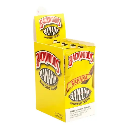 BACKWOODS BANANA AUTHENTIC CIGARS 8-5PACKS 