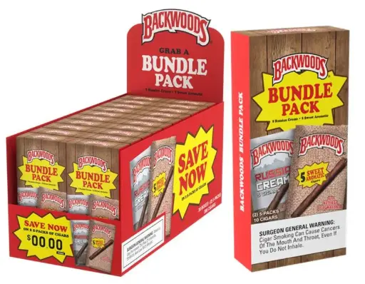 BACKWOODS BUNDLE PACK 2 -5PACKS OF RUSSIAN CREAM/SWEET AROMATIC PACKS